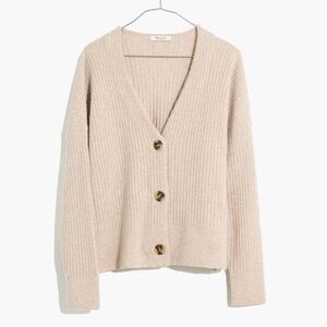 Madewell Cameron Ribbed Cardigan Sweater in Coziest Yarn